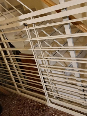 Balcony door grilles used, 2 pieces, solid iron