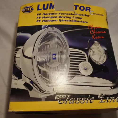 Hella Chrome Luminator Shell Halogen Driving Lamp like new without glass