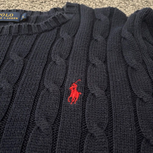 Polo Ralph Lauren women's knit sweater size Small navy like new