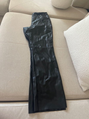 Leather leggings size large with straight hem