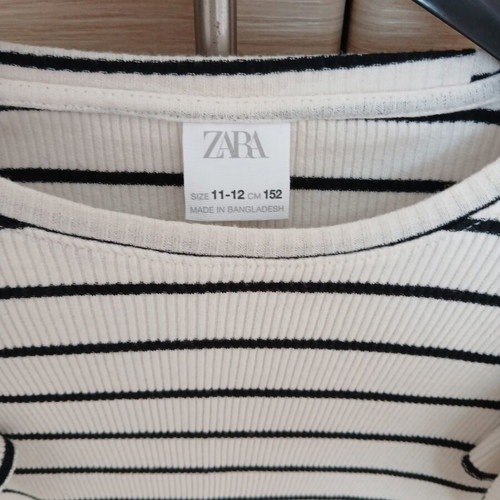 Zara blouse for girls size 11-12 like new black and white