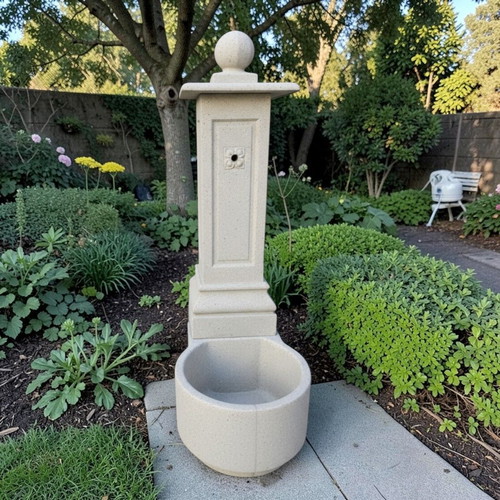 Garden fountain sink Selena new, unpainted concrete