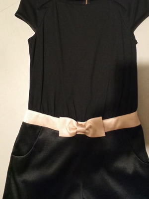 Ted Baker one-piece like new, size No 1, black with pink bow