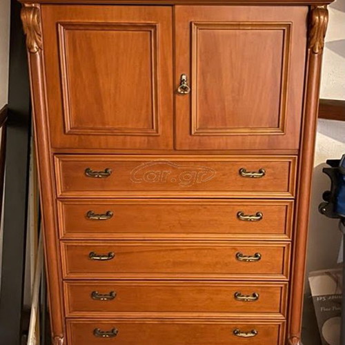 Wall unit and sideboard used, semi-solid walnut veneer