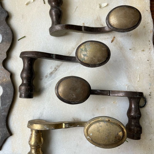 Bronze handles used, all together