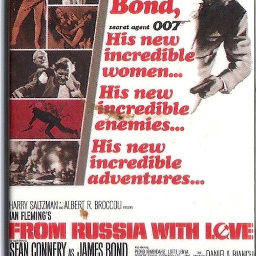 James Bond Vintage Magnet Set used, 6 pieces Sean Connery Era