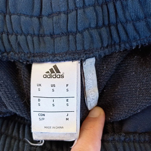 Adidas Climalite tracksuit used, black with white stripe, Small
