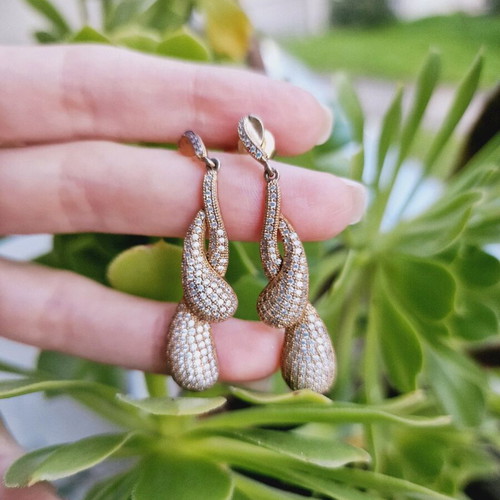 925 Silver Gold Plated Earrings like new