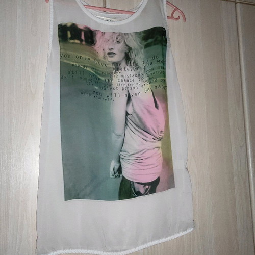 Blouse used transparent with design