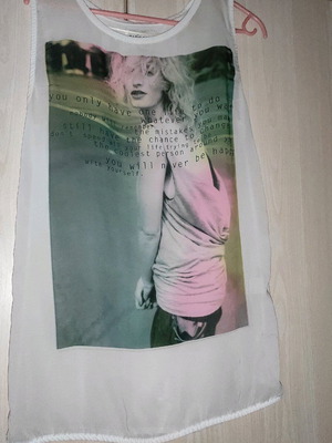 Blouse used transparent with design