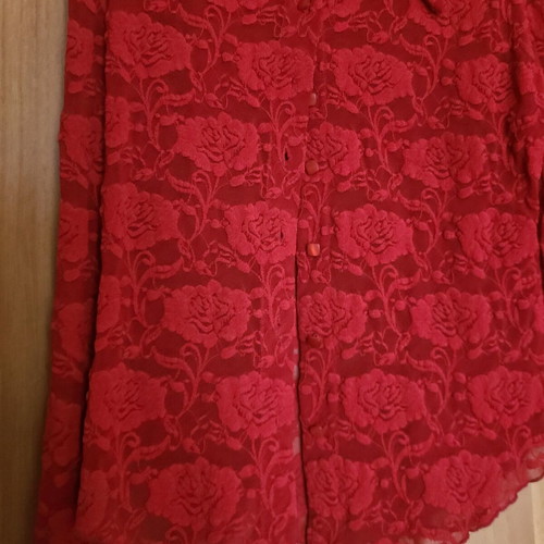 Lace shirt vintage, like new, size S, dark red