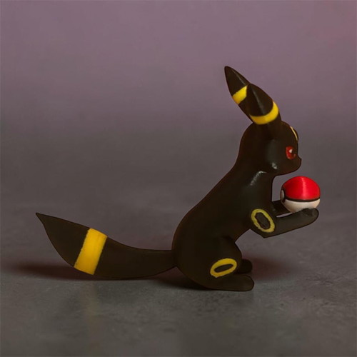 3D Printed Umbreon Figure with Poké Ball new