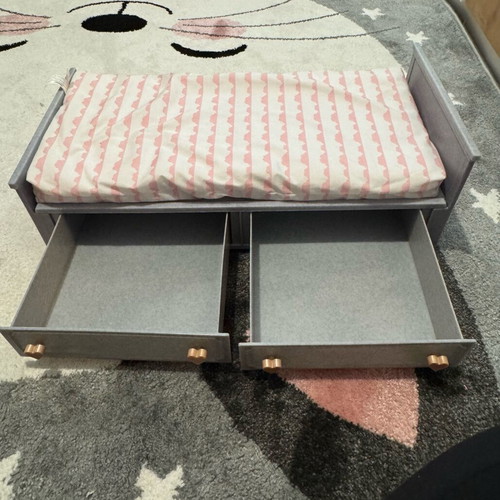 Our Generation doll bed like new with storage drawers