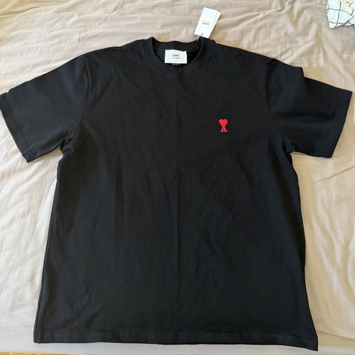 Ami T Shirt Medium Black New