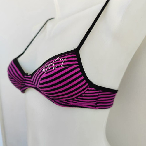 Vintage Youth Bra Size 65B Like New, Fuchsia and Black