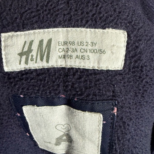 H&M jacket for girl 2-3 years like new, blue, size 98 cm