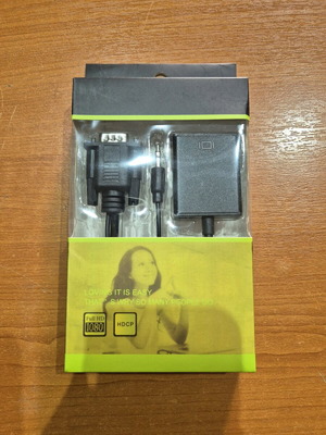VGA to HDTV adapter with audio new, in original packaging