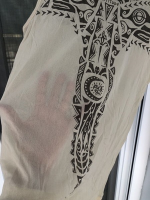 Uno Due Tre Unisex Tribal Mesh Sleeveless Top Small, like new