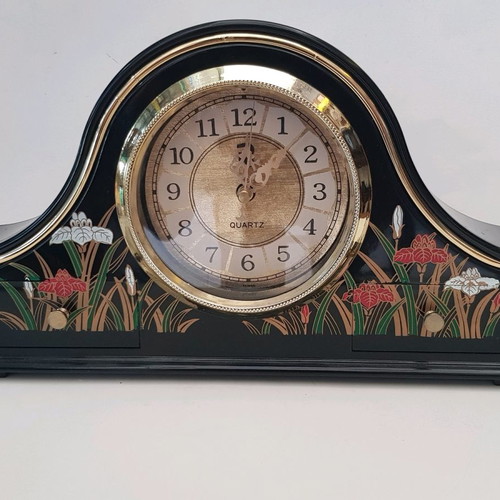 Vintage mantel clock used with two decorative drawers, battery operated