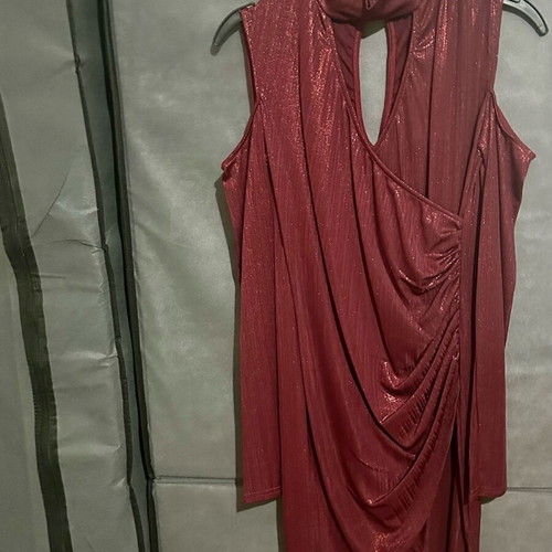 Metallic Red Dress New by Prague
