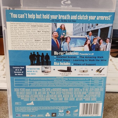 The Walk Blu-ray 3D like new, 2 discs including DVD edition