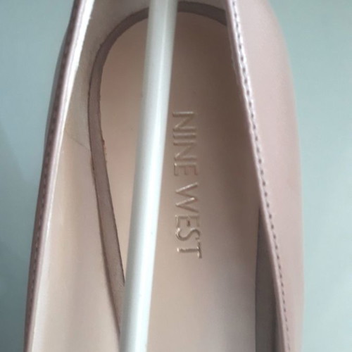 Nine West women's leather pumps used, beige-pink, size 37