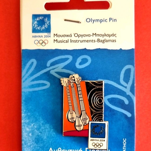 Athens 2004 collectible pins set of 6 musical instruments new