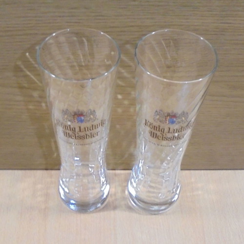 Konig Ludwig beer set of two promotional glasses 300ml like new