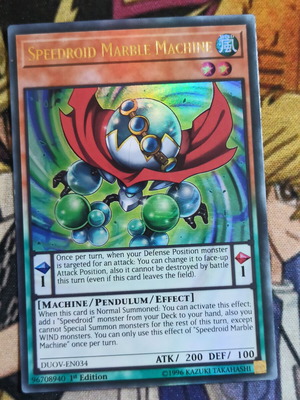 Speedroid Marble Machine Ultra Rare κάρτα Yu-Gi-Oh!