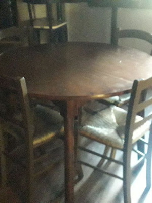 Tables and chairs from catering company