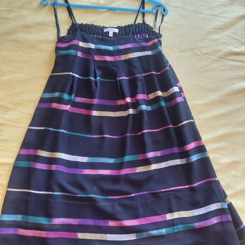 Silk summer dress Les Petites Collection like new, adjustable straps