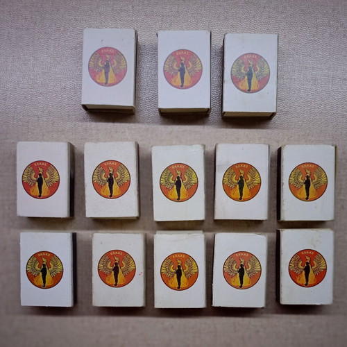 Collectible Greek Monopoly matchboxes used, Heroes of 1821 vintage