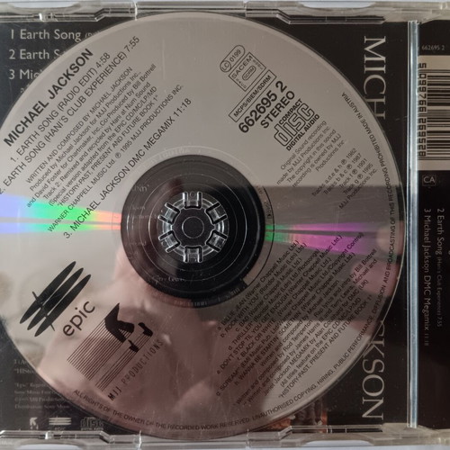 Michael Jackson Earth Song CD single used, pop