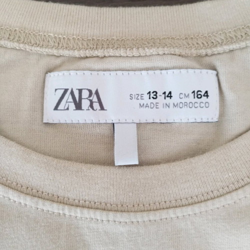 Zara long-sleeve shirt like new, size 13-14, beige