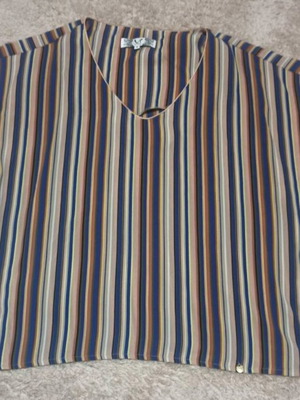 Summer striped blouse like new, multicolor