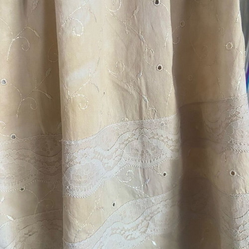 Vintage ecru doll-like dress like new with beige lace blouse