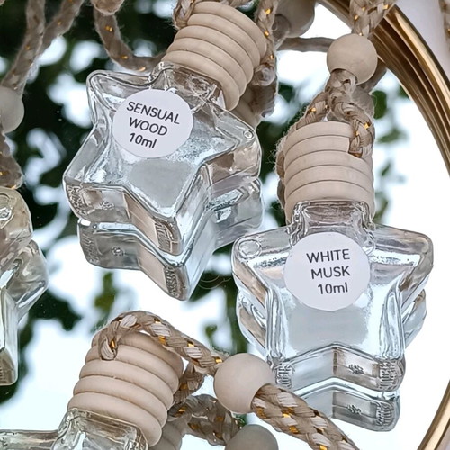 Car air freshener 10ml with wooden cap and gift wax melt