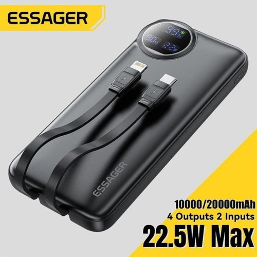 Essager fast charger 67W, power bank 10000mAh, 2 smart tags new