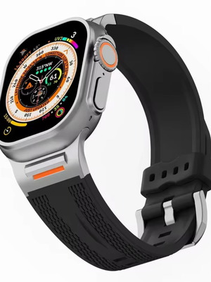 Λουράκι για Apple Watch Μαύρο καινούργιο, σιλικόνης με sport design