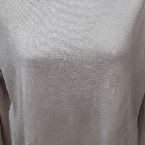 Beige women's polo with wide collar, like new, size XL