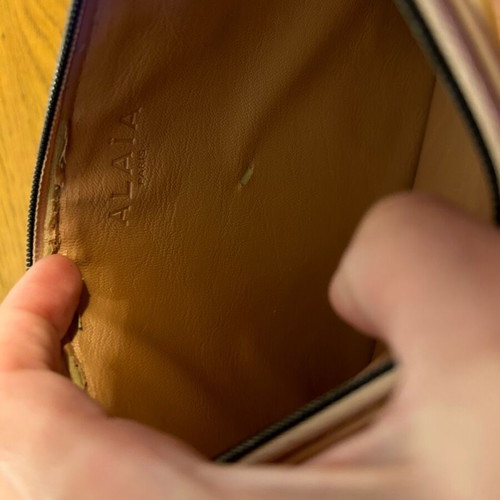 Alaïa clutch bag used, leather handheld