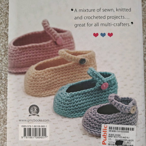 Baby Booties and Slippers book new, 30 designs to stitch, knit and crochet