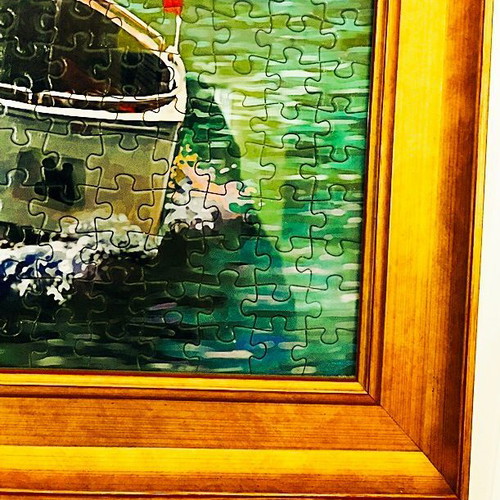 Puzzle painting 3000 pieces new with gold wooden frame Paris 128x93 cm