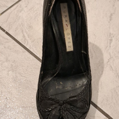 Pura Lopez heels used, black, size 35, made in Spain