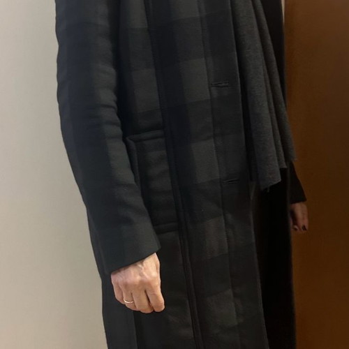 Maje coat new with belt and removable hood multicolor