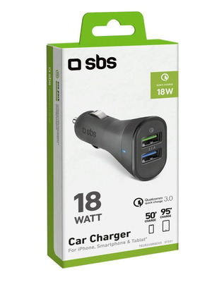 SBS USB car charger Quick Charge 3.0 18W 2.1A new