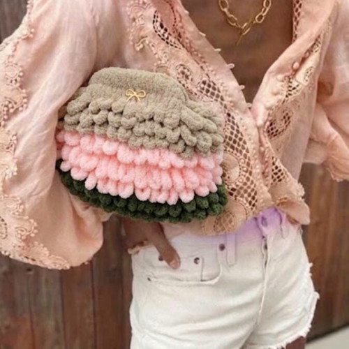 Handmade bag new, lined with strap