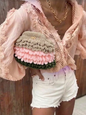 Handmade bag new, lined with strap