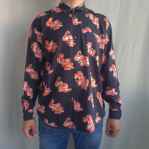 Our Legacy men's long sleeve shirt used, size L/XL, colorful