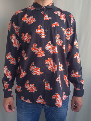 Our Legacy men's long sleeve shirt used, size L/XL, colorful